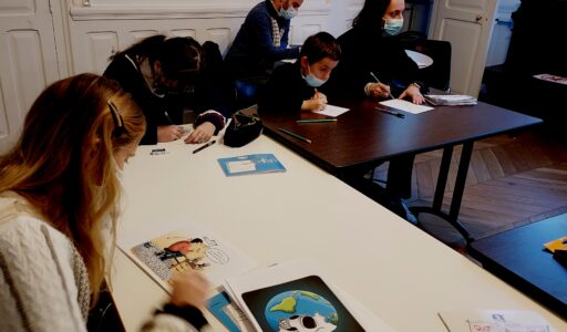 Académie du Climat et cartooning for Peace atelier public photo